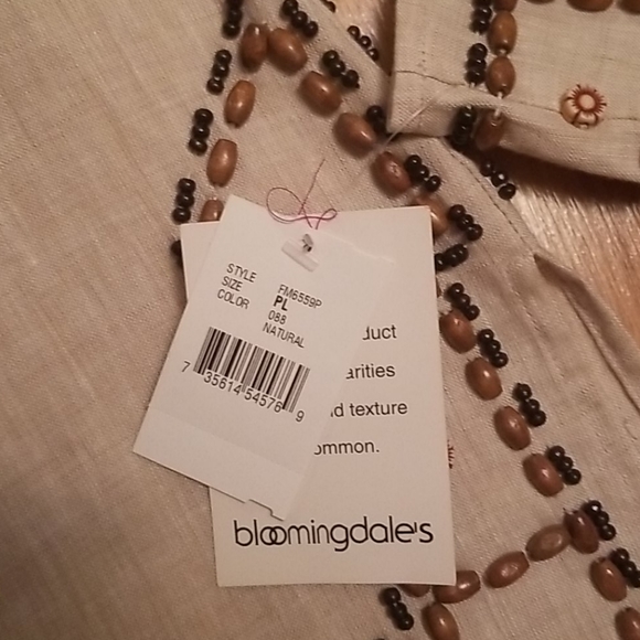 Beaded linen top - Picture 3 of 4